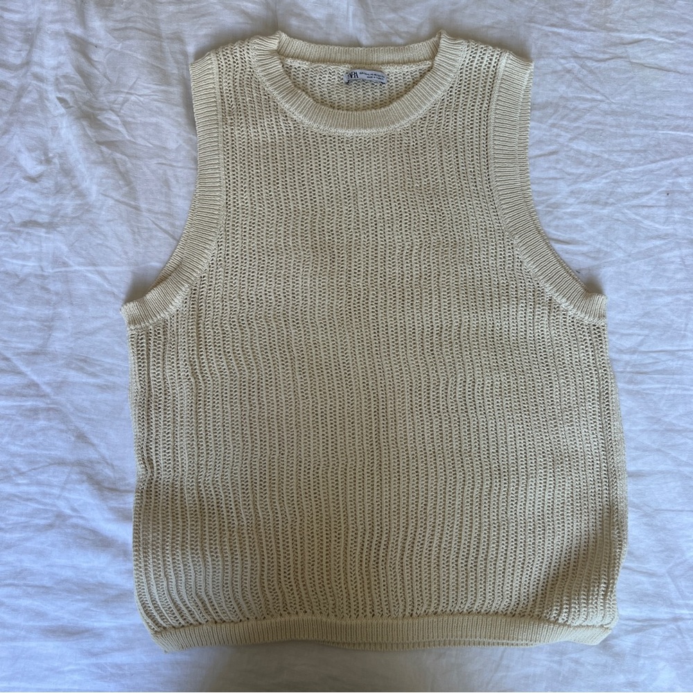 Zara Mens Crochet Vest